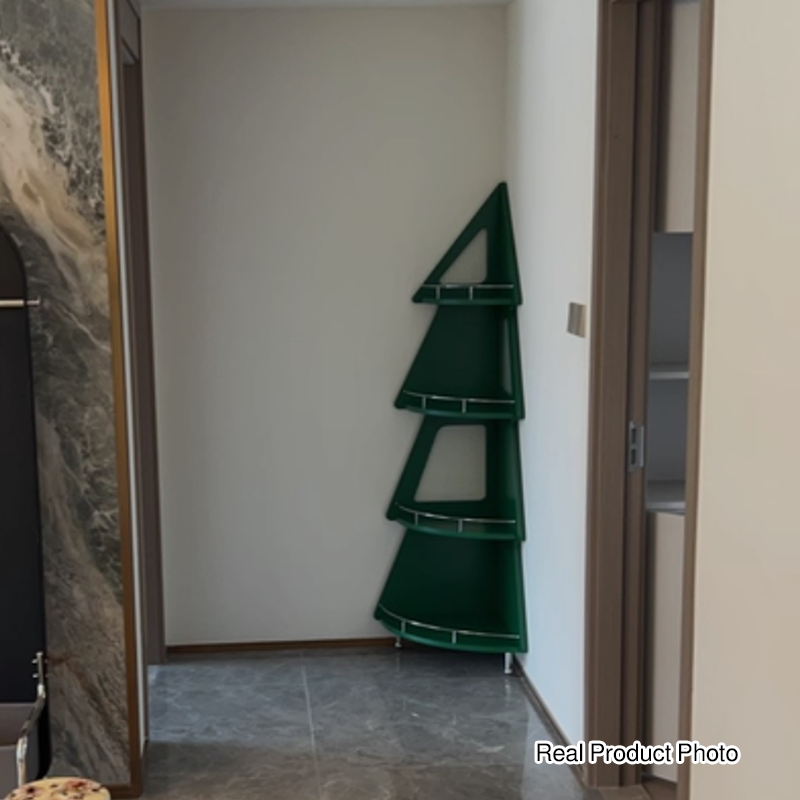 Christmas Tree Corner Storage Shelf