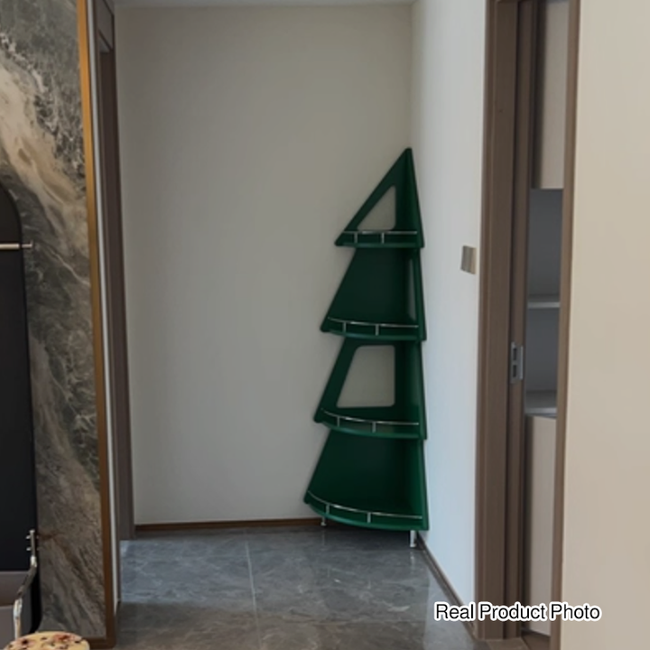 Christmas Tree Corner Storage Shelf