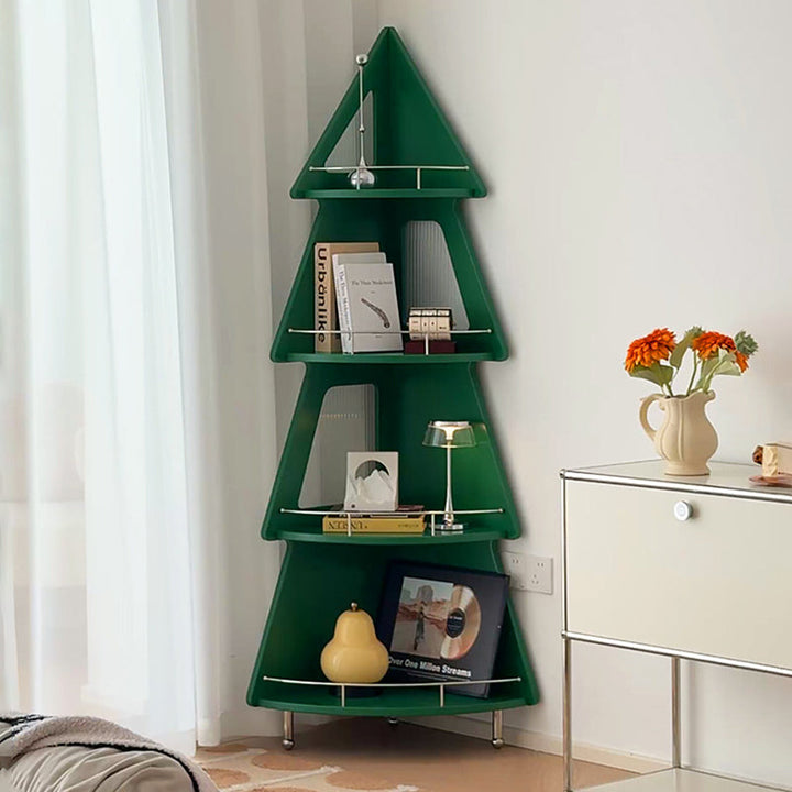 Christmas Tree Corner Storage Shelf