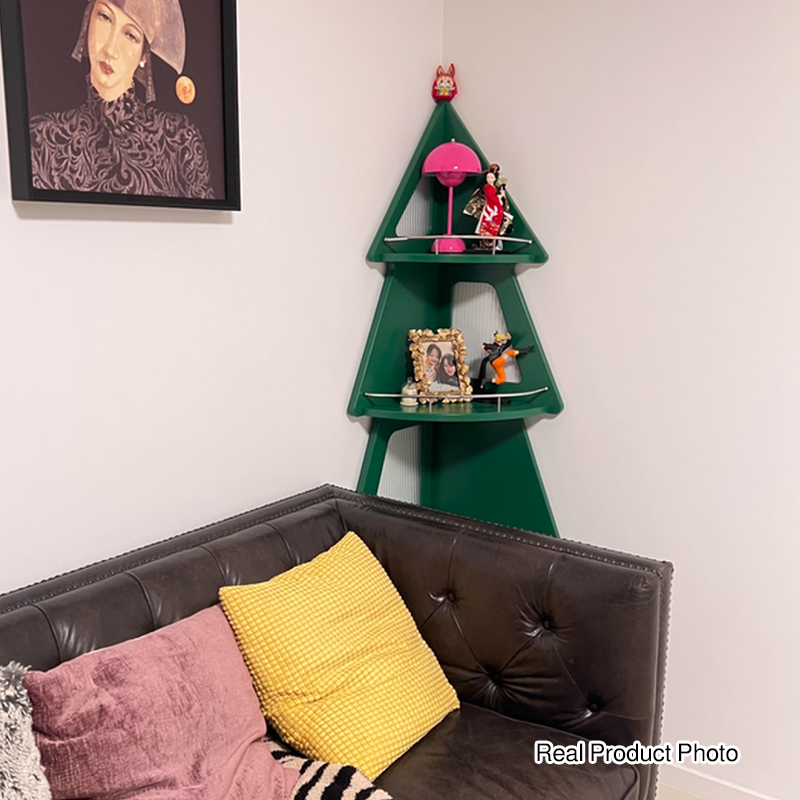 Christmas Tree Corner Storage Shelf