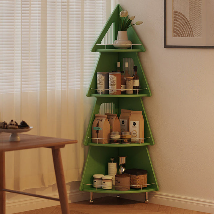 Christmas Tree Corner Storage Shelf