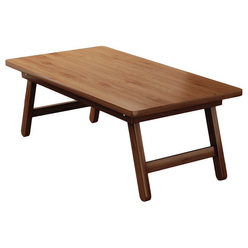 Traditional Rectangular Bamboo Foldable End Table