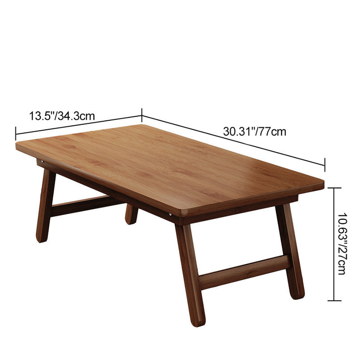 Traditional Rectangular Bamboo Foldable End Table