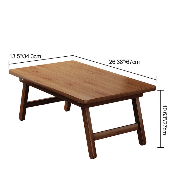 Traditional Rectangular Bamboo Foldable End Table