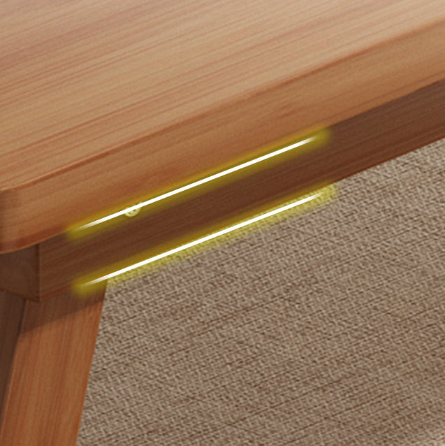 Traditional Rectangular Bamboo Foldable End Table