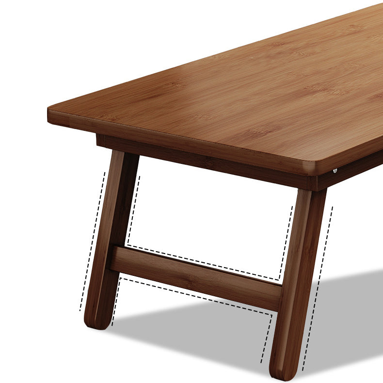 Traditional Rectangular Bamboo Foldable End Table