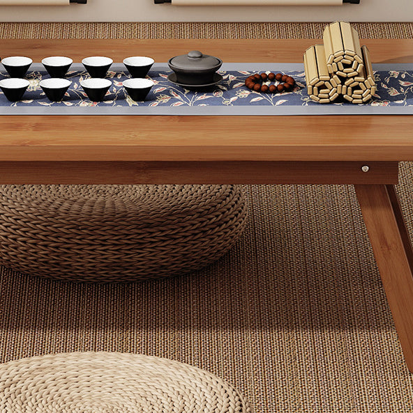Traditional Rectangular Bamboo Foldable End Table