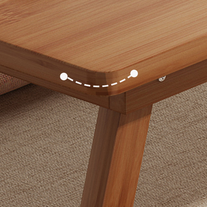Traditional Rectangular Bamboo Foldable End Table