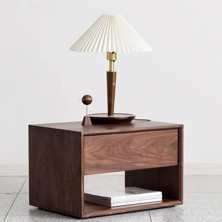 Traditional Square Wood Nightstand