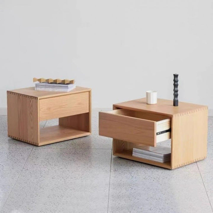 Traditional Square Wood Nightstand