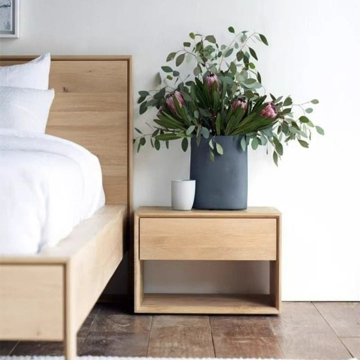 Traditional Square Wood Nightstand