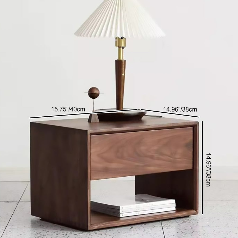 Traditional Square Wood Nightstand