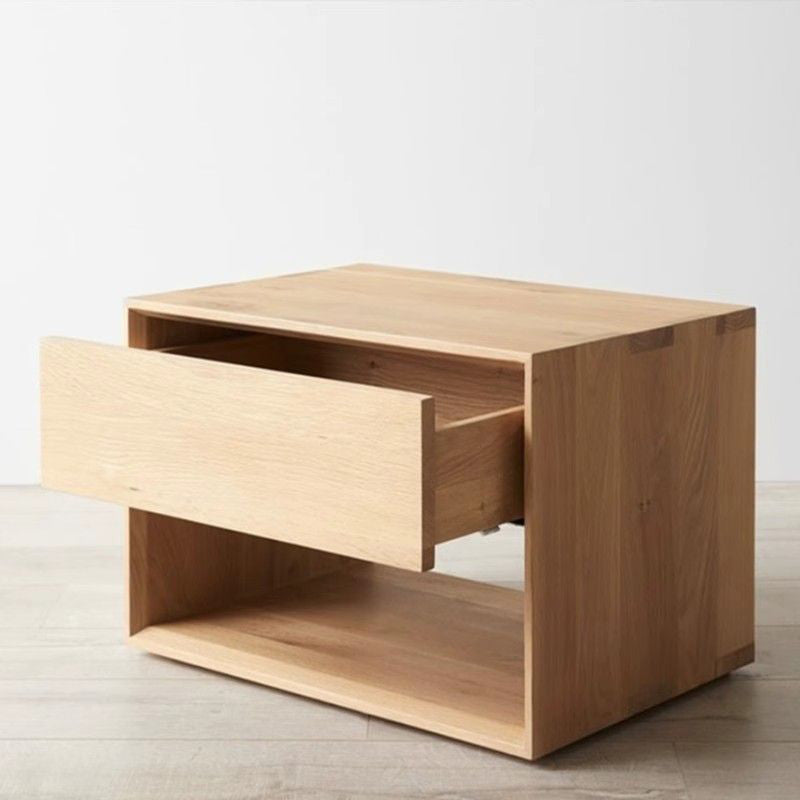Traditional Square Wood Nightstand
