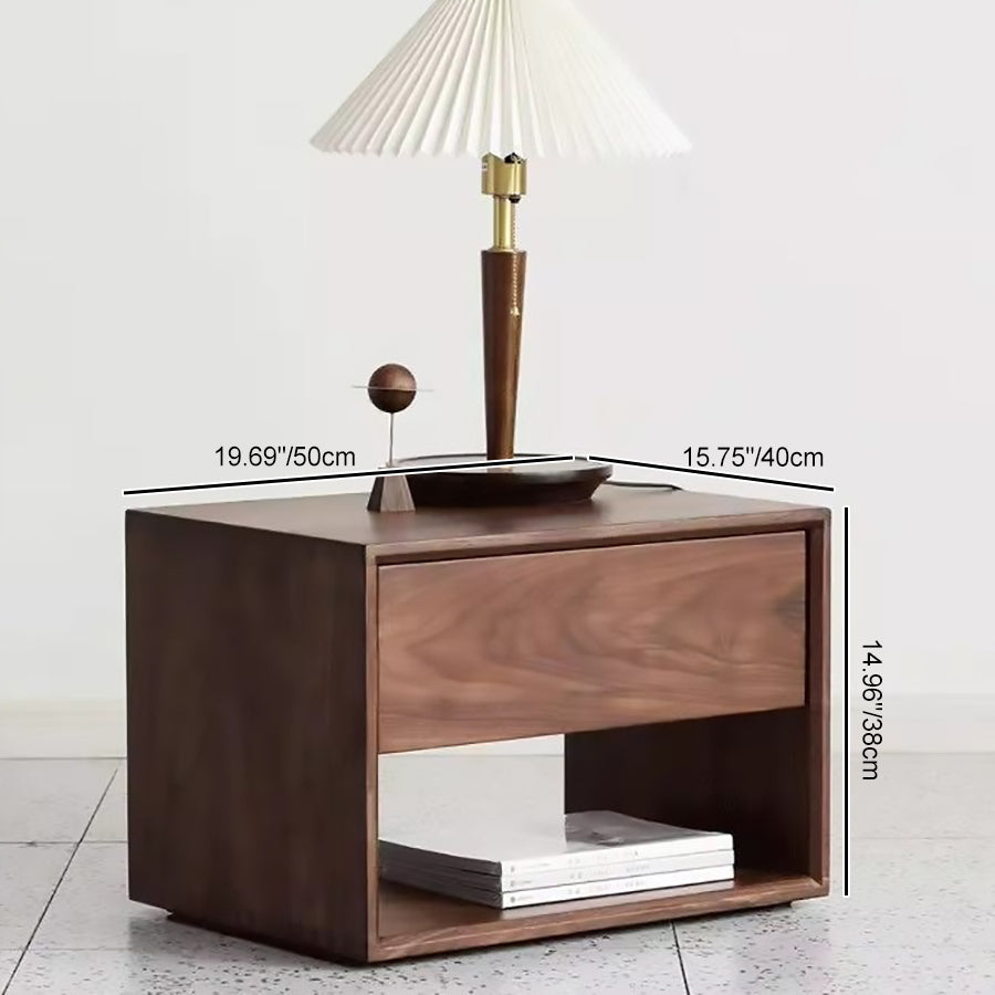 Traditional Square Wood Nightstand