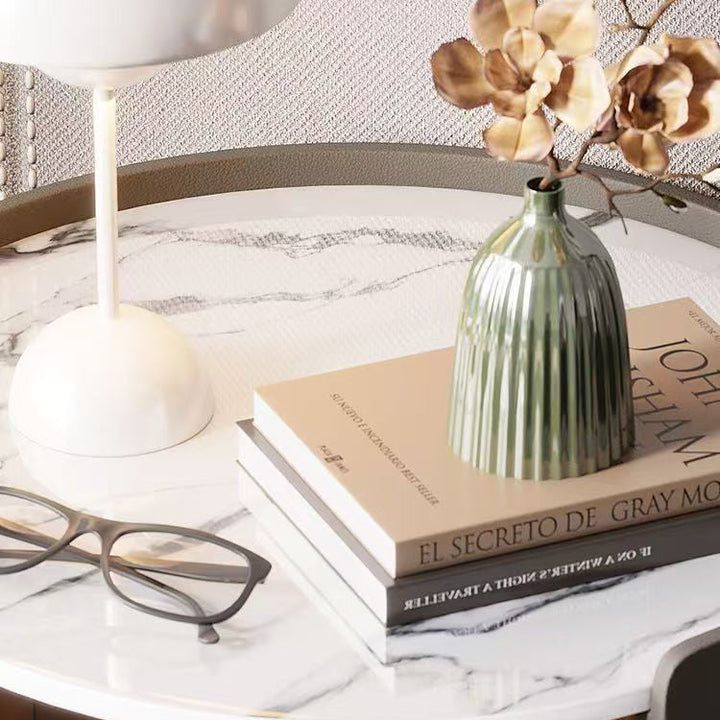 Nordic Cylindrical Leather Nightstand