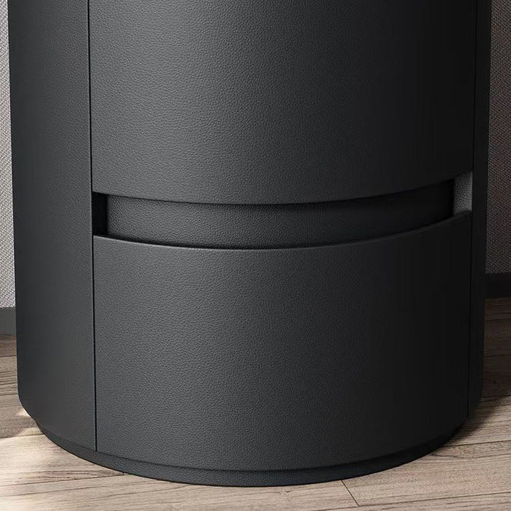 Nordic Cylindrical Leather Nightstand