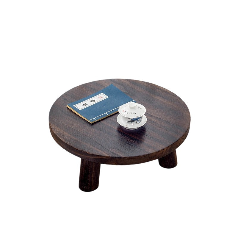 Traditional Cylindrical Solid Wood End Table