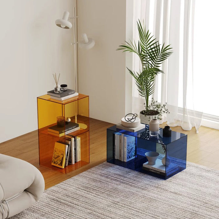 Contemporary Rectangular Acrylic End Table