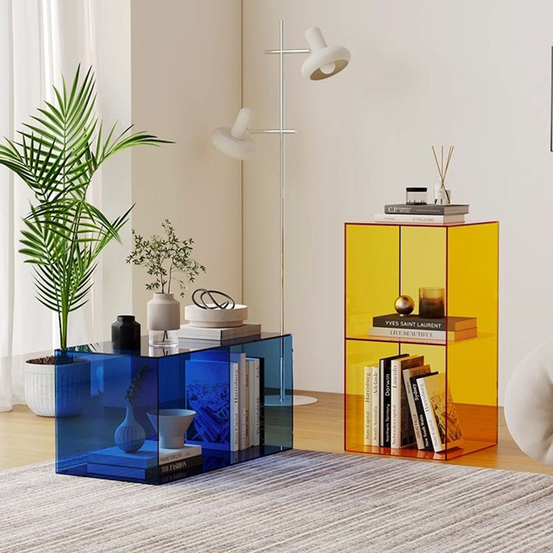 Contemporary Rectangular Acrylic End Table