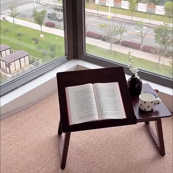 Traditional Solid Wood Foldable Side Table