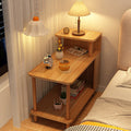 Modern Minimalist Rectangular MDF Side Table 3-Tier For Bedroom