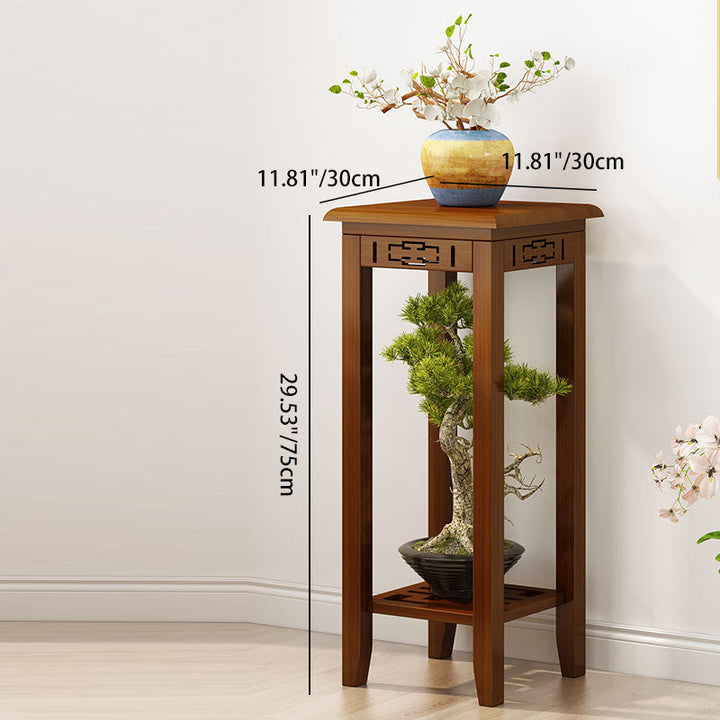 Chinese Traditional Rectangular Solid Wood Side Table