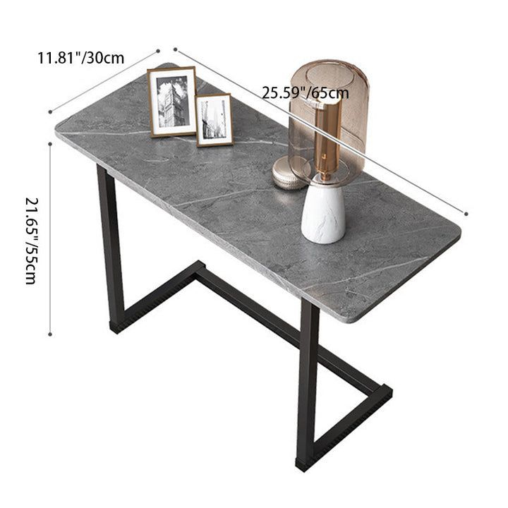 Minimalist Rectangular Stone Side Table