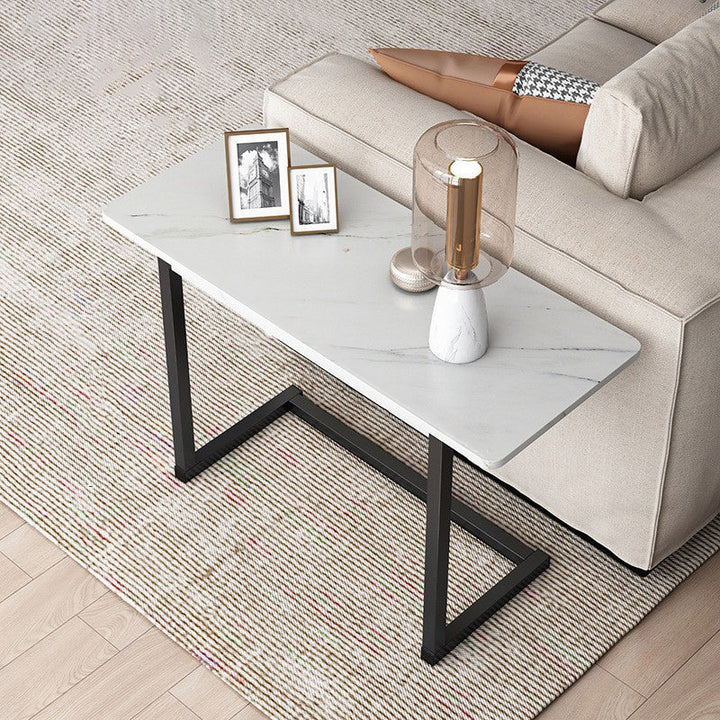 Minimalist Rectangular Stone Side Table