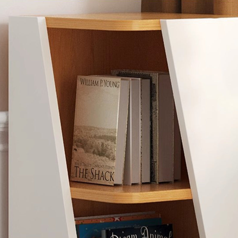 Modern Minimalist Triangle MDF Compact Corner Bookcase 2/4/6-Tier Storage Rack For Home Office