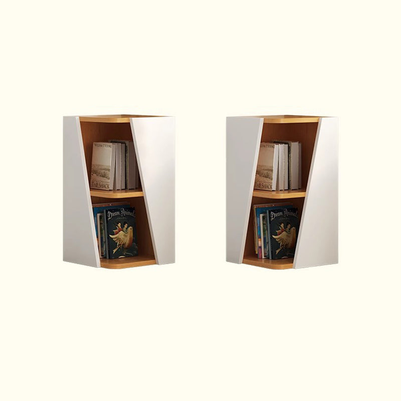 Modern Minimalist Triangle MDF Compact Corner Bookcase 2/4/6-Tier Storage Rack For Home Office