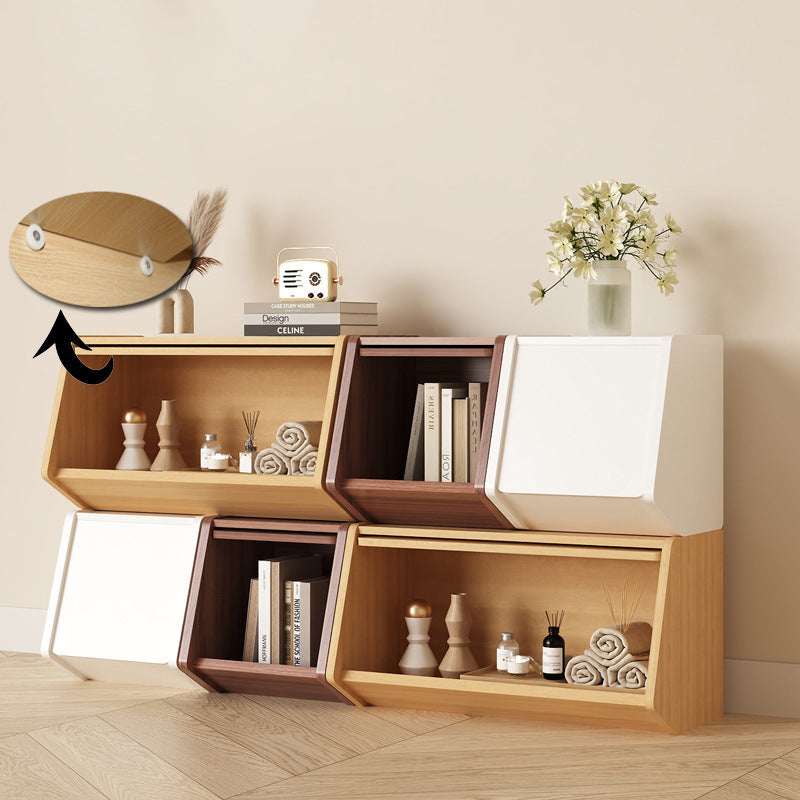 Contemporary Nordic MDF Modular Cube Storage Cabinet Books Toys & Snacks Multi-Layer Organizer With Doors For Bedroom & Living Room
