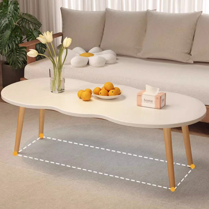 Minimalist Oval Wood Coffee Table