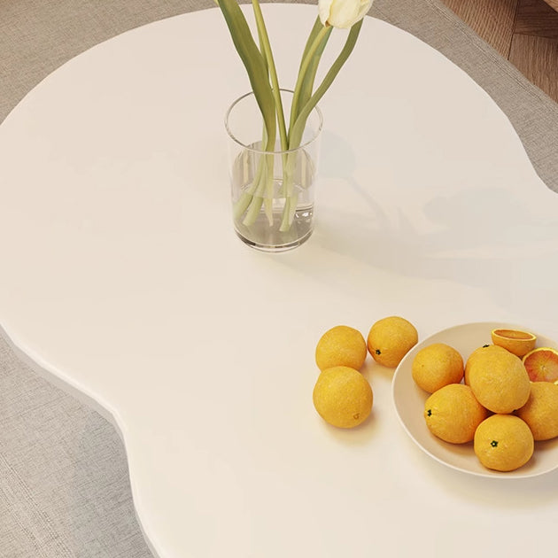 Minimalist Oval Wood Coffee Table