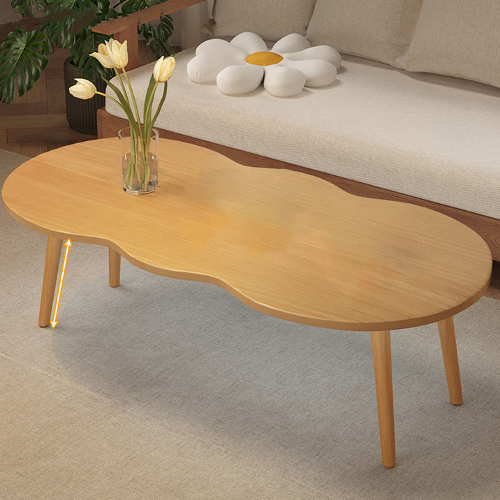 Minimalist Oval Wood Coffee Table