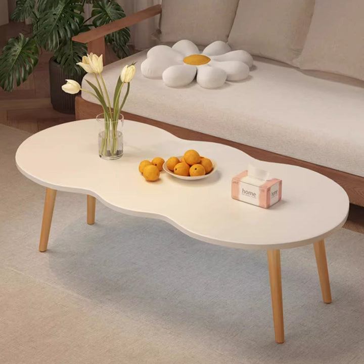 Minimalist Oval Wood Coffee Table