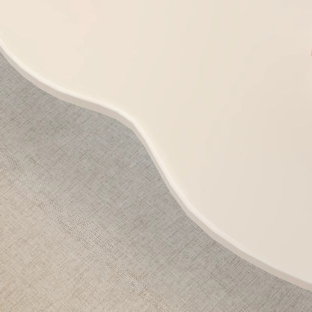 Minimalist Oval Wood Coffee Table