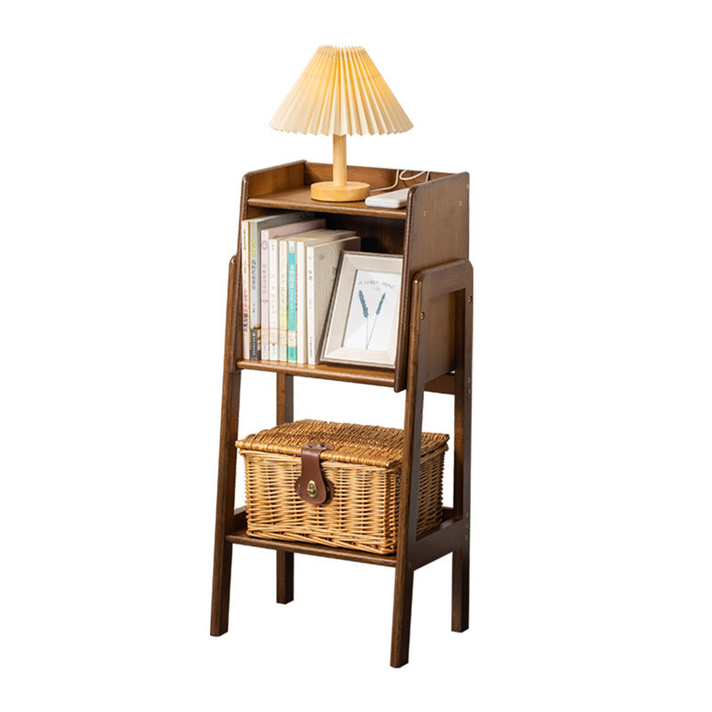 Traditional Japanese Square Bamboo Bookshelves 3/4/5 Tier For Living Room