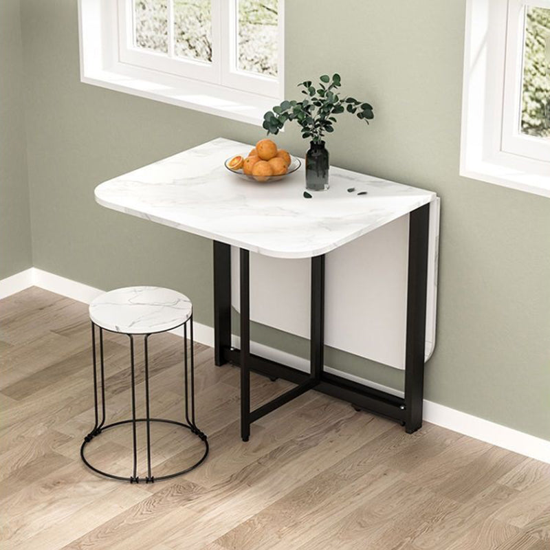 Modern Rectangular Steel Foldable Dining Table