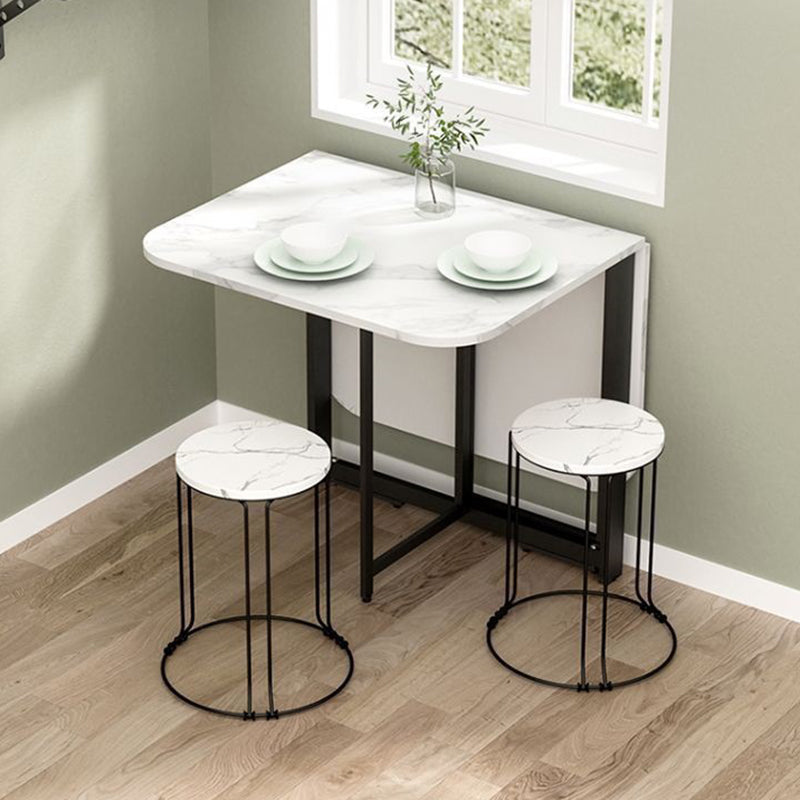 Modern Rectangular Steel Foldable Dining Table
