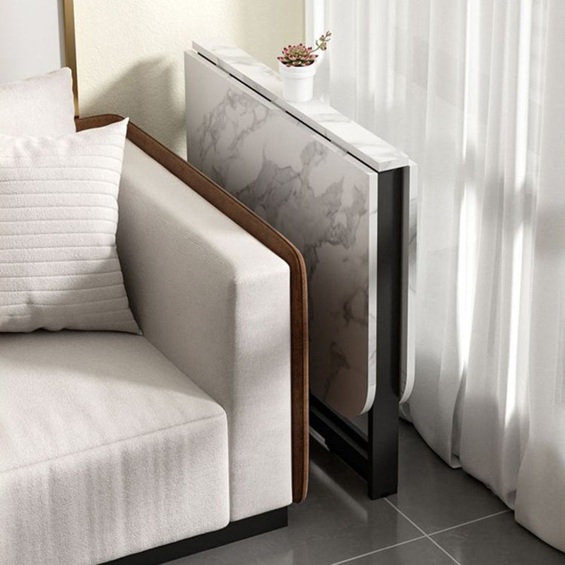 Modern Rectangular Steel Foldable Dining Table