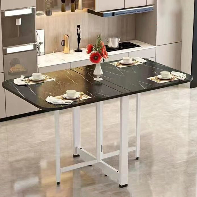 Modern Rectangular Steel Foldable Dining Table