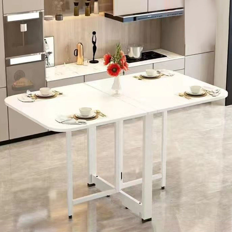 Modern Rectangular Steel Foldable Dining Table