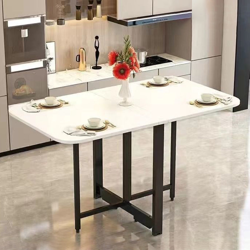 Modern Rectangular Steel Foldable Dining Table