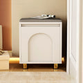 Contemporary Nordic Rectangular MDF Faux Leather Sponge Shoe Bench Backless Armless For Hallway