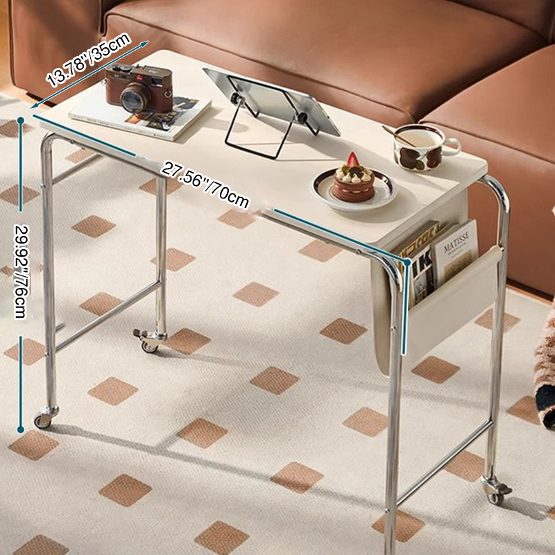 Contemporary Rectangular Stainless Steel Desk