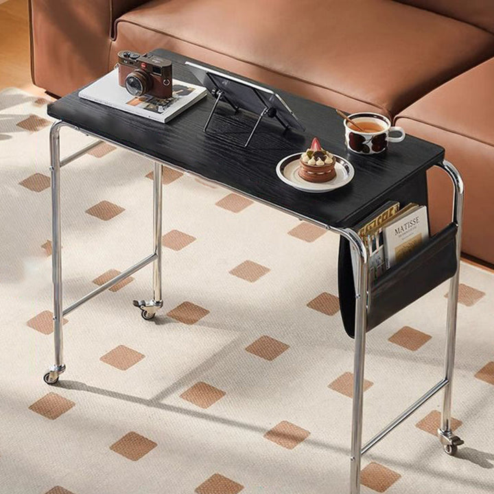 Contemporary Rectangular Stainless Steel Desk