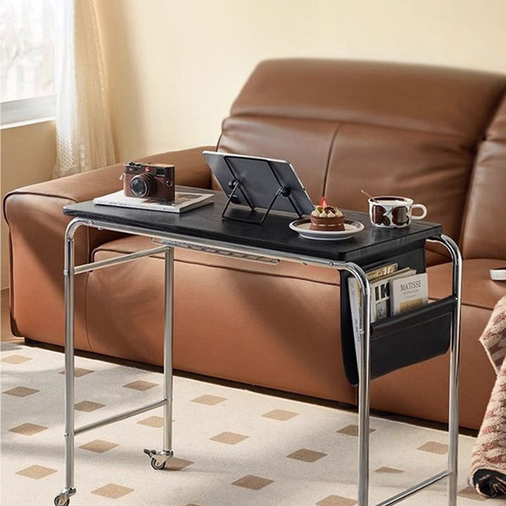 Contemporary Rectangular Stainless Steel Desk