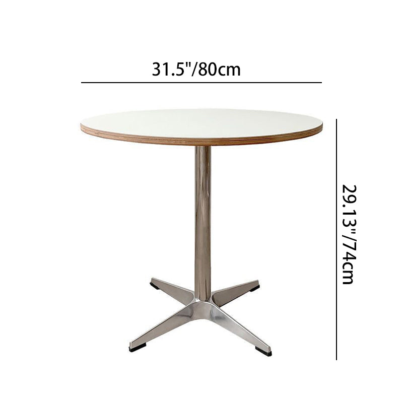 Minimalist Round Stainless Steel Dining Table