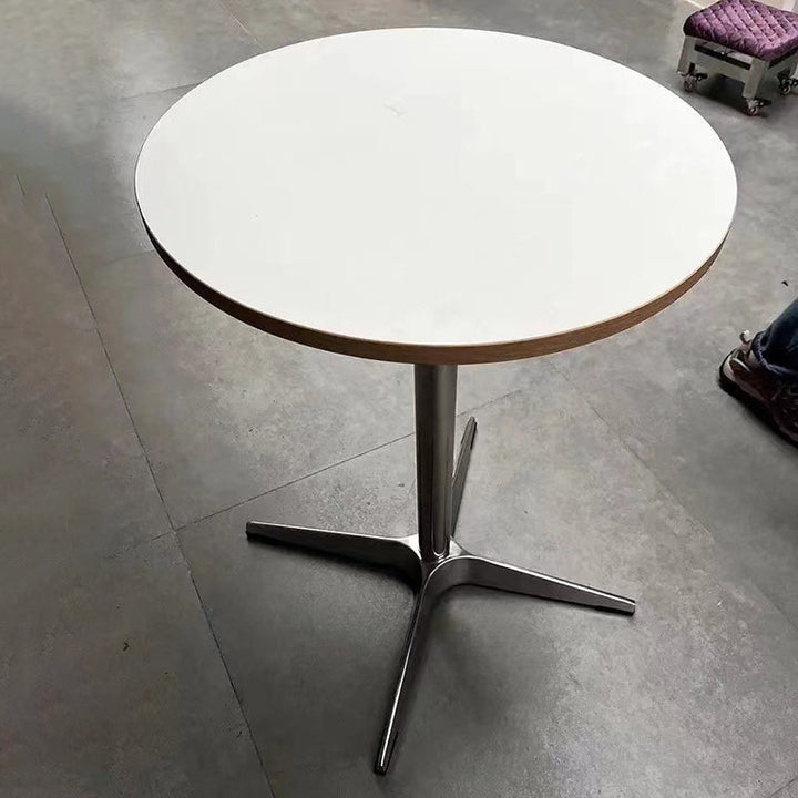 Minimalist Round Stainless Steel Dining Table