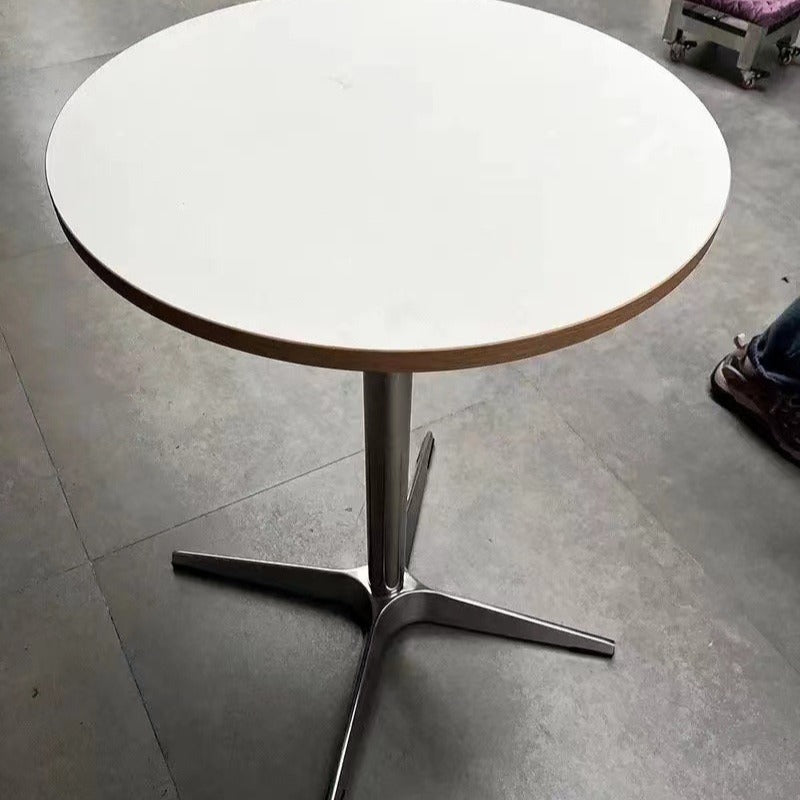 Minimalist Round Stainless Steel Dining Table